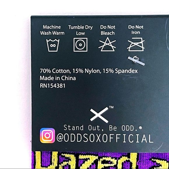 Odd Sox Dazed and Confused Crew Socks Mens Gift Movie Film Purple Yellow - Picture 5 of 6